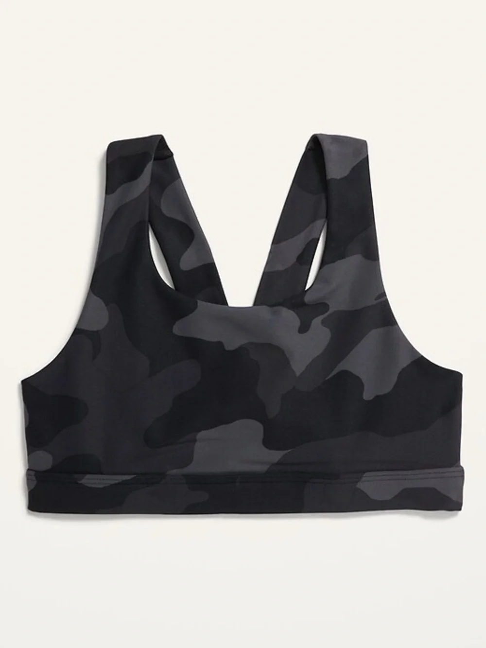 Old Navy Black and Gray Camo Sports Bra